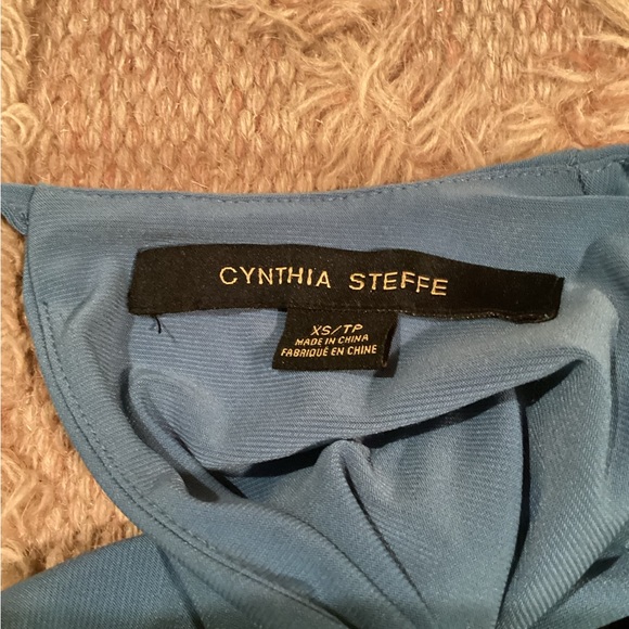 CYNTHIA STEFFE CECE BLUE GRAY LONG SLEEVE FLARED SHIFT DRESS SZ.XS - Picture 8 of 16